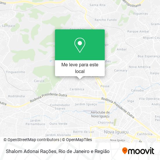 Shalom Adonai Rações mapa