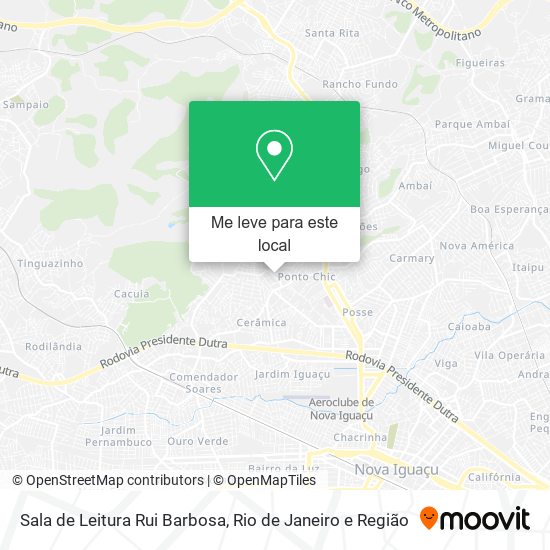 Sala de Leitura Rui Barbosa mapa