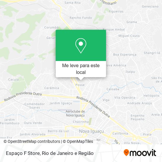 Espaço F Store mapa