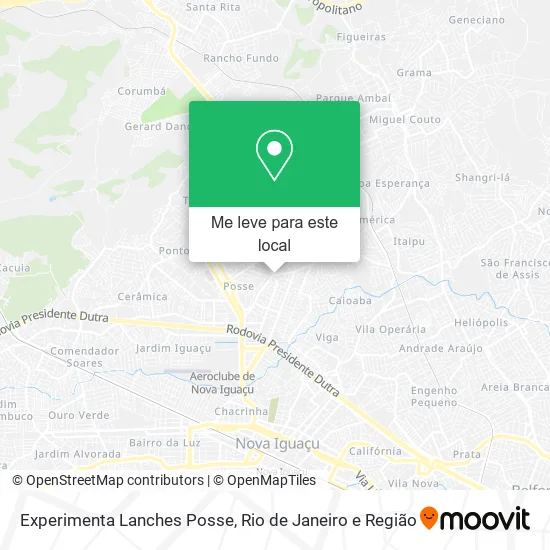 Experimenta Lanches Posse mapa