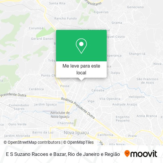 E S Suzano Racoes e Bazar mapa