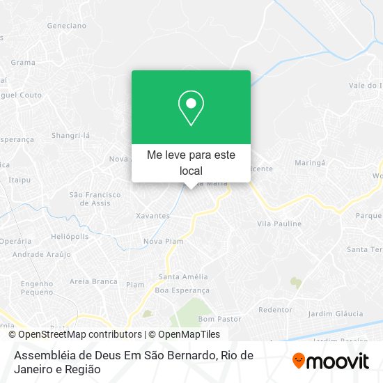 Assembléia de Deus Em São Bernardo mapa