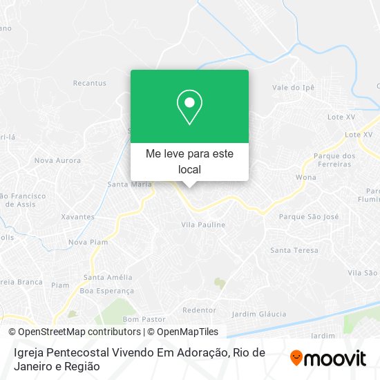 Igreja Pentecostal Vivendo Em Adoração mapa