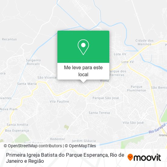 Primeira Igreja Batista do Parque Esperança mapa