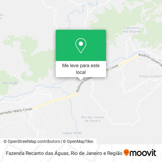 Fazenda Recanto das Águas mapa
