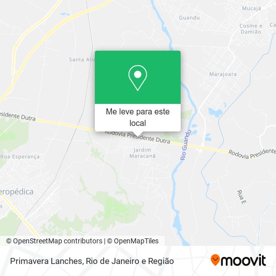 Primavera Lanches mapa