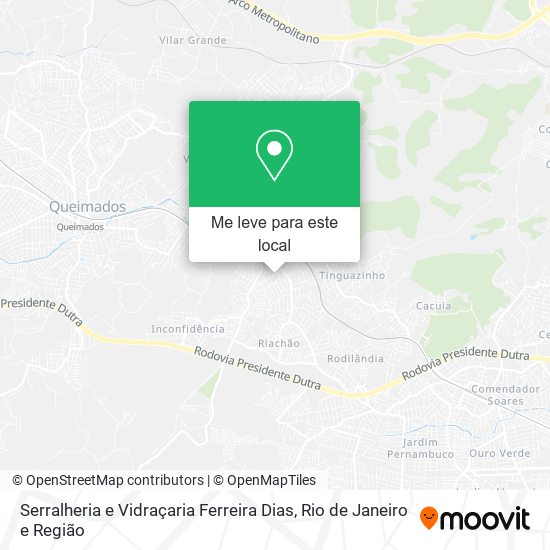 Serralheria e Vidraçaria Ferreira Dias mapa