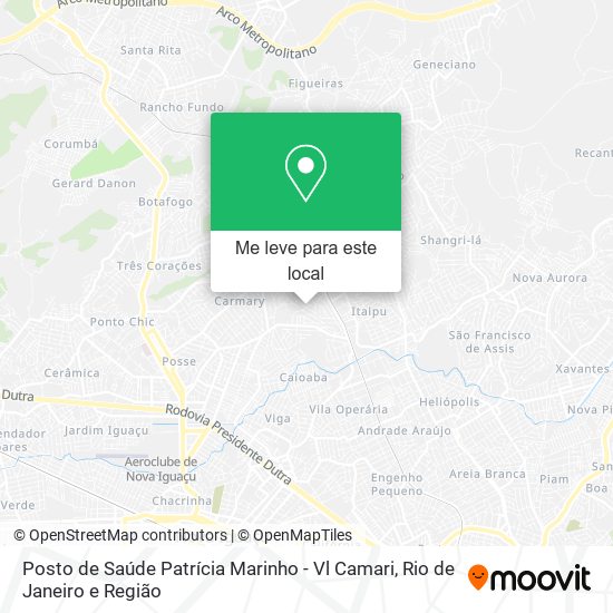 Posto de Saúde Patrícia Marinho - Vl Camari mapa