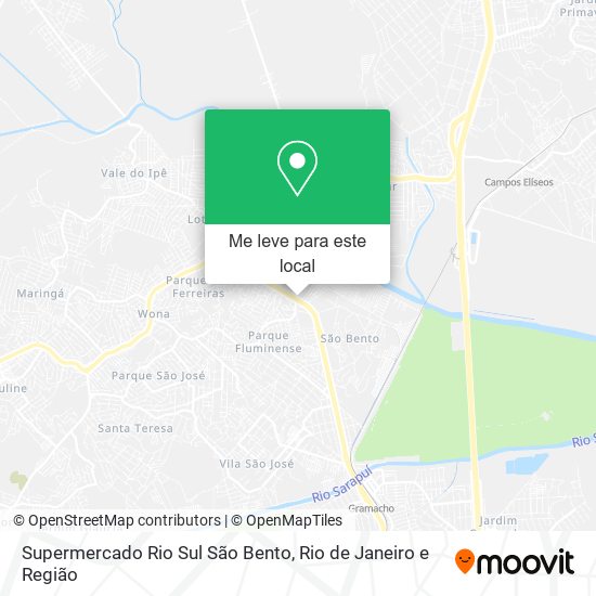 Supermercado Rio Sul São Bento mapa