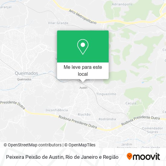 Peixeira Peixão de Austin mapa