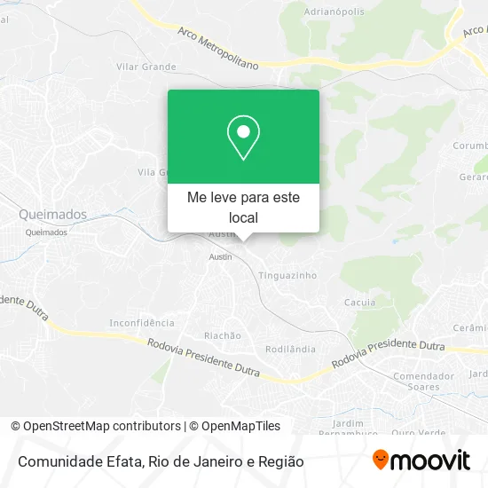 Comunidade Efata mapa