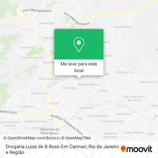 Drogaria Luiza de B.Roxo Em Carmari mapa
