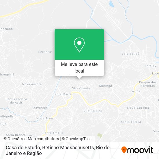 Casa de Estudo, Betinho Massachusetts mapa