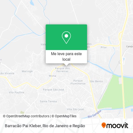 Barracão Pai Kleber mapa