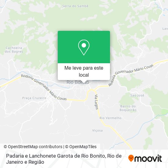 Padaria e Lanchonete Garota de Rio Bonito mapa