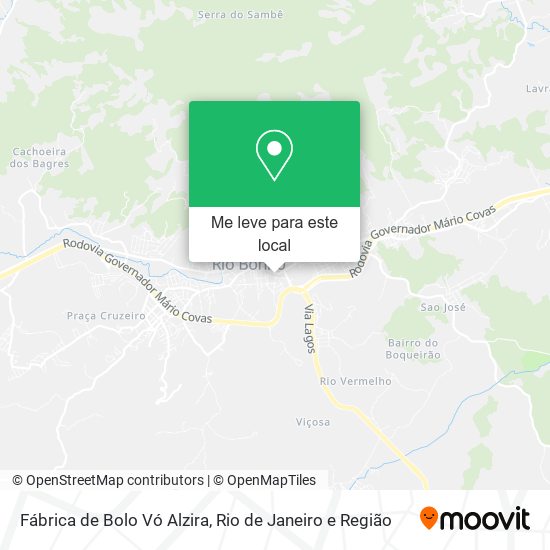 Fábrica de Bolo Vó Alzira mapa