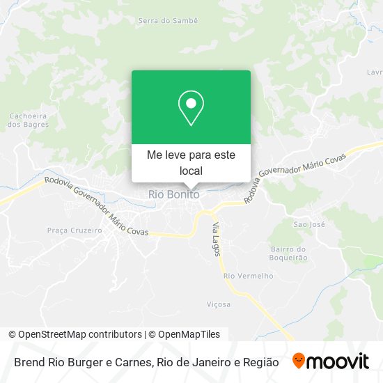 Brend Rio Burger e Carnes mapa