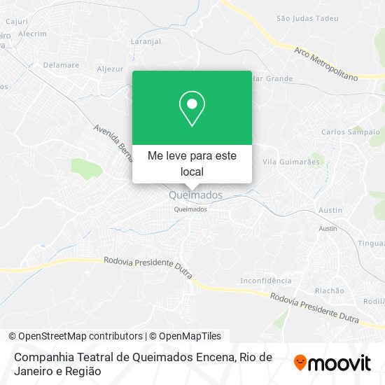Companhia Teatral de Queimados Encena mapa