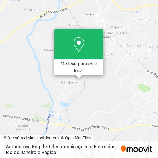 Autonomys Eng de Telecomunicações e Eletrônica mapa