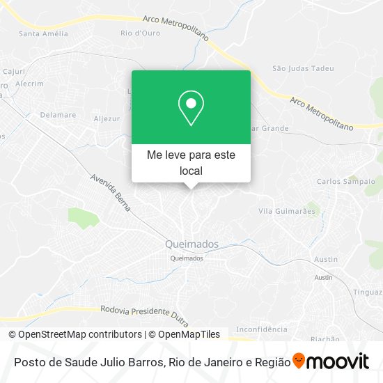 Posto de Saude Julio Barros mapa