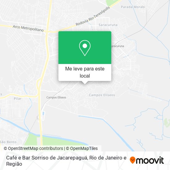 Café e Bar Sorriso de Jacarepaguá mapa