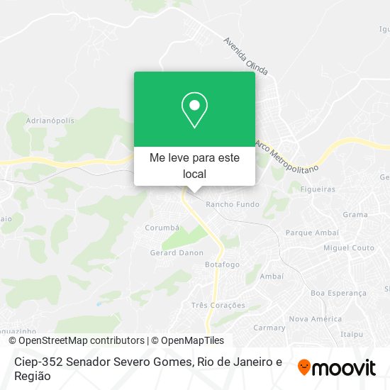 Ciep-352 Senador Severo Gomes mapa