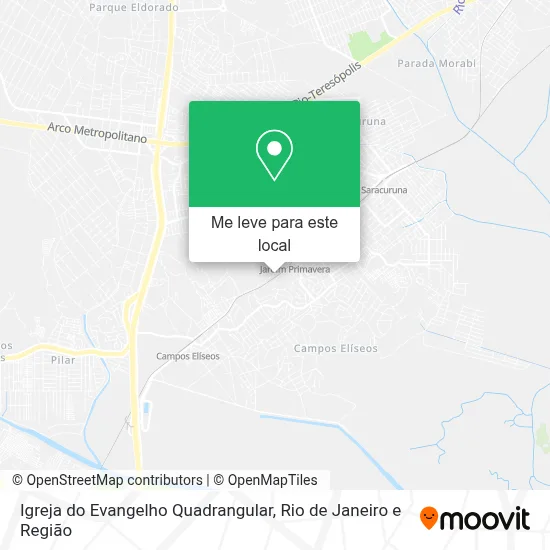 Igreja do Evangelho Quadrangular mapa