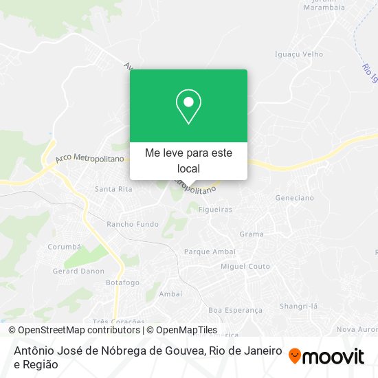 Antônio José de Nóbrega de Gouvea mapa