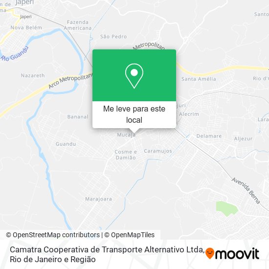 Camatra Cooperativa de Transporte Alternativo Ltda mapa