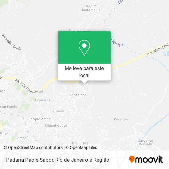 Padaria Pao e Sabor mapa