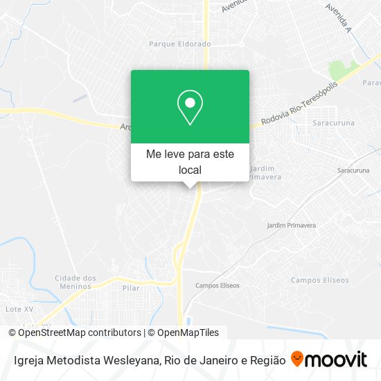 Igreja Metodista Wesleyana mapa