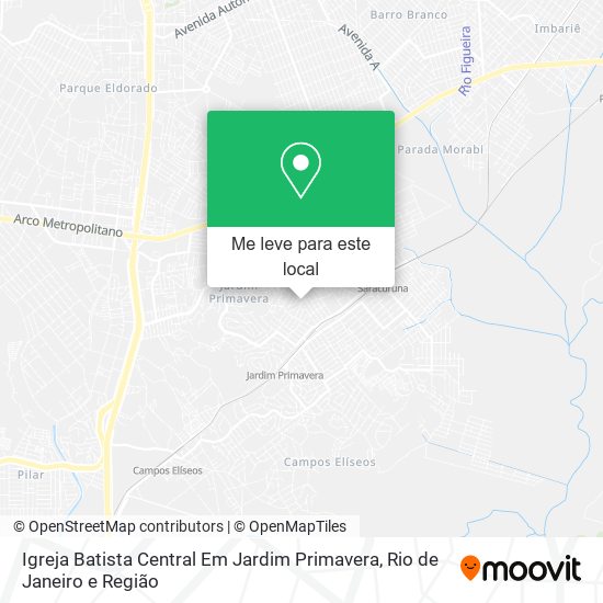 Igreja Batista Central Em Jardim Primavera mapa