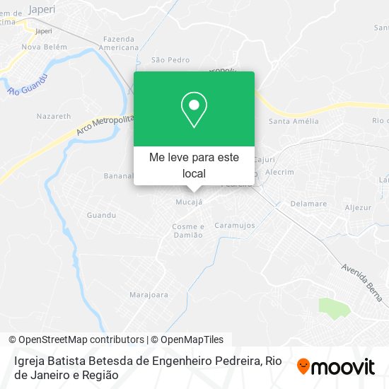 Igreja Batista Betesda de Engenheiro Pedreira mapa