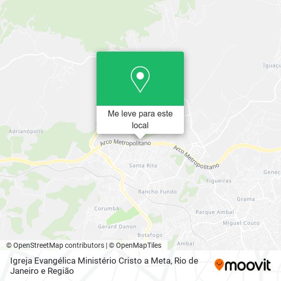 Igreja Evangélica Ministério Cristo a Meta mapa