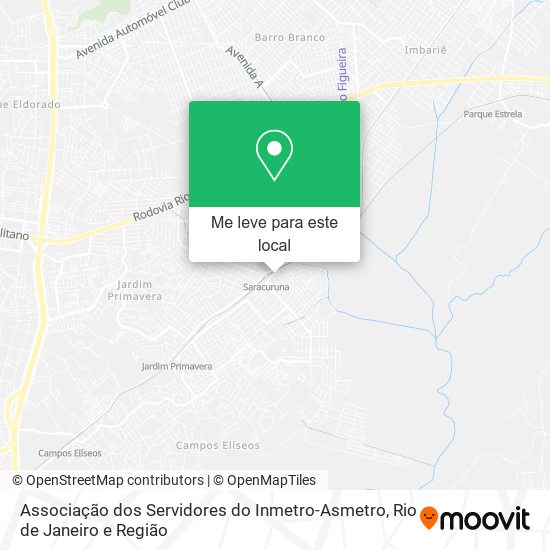 Associação dos Servidores do Inmetro-Asmetro mapa