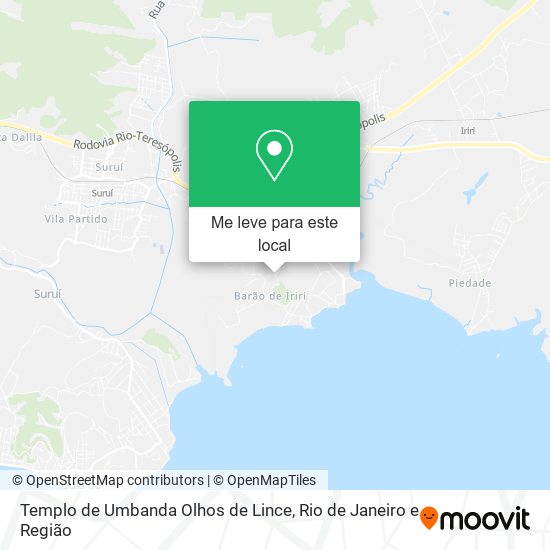 Templo de Umbanda Olhos de Lince mapa