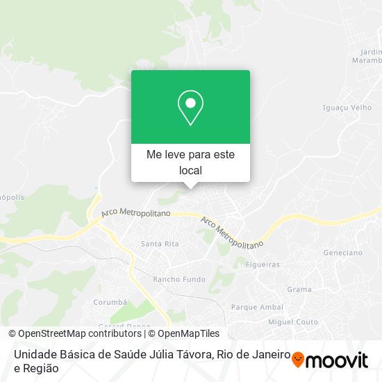 Unidade Básica de Saúde Júlia Távora mapa