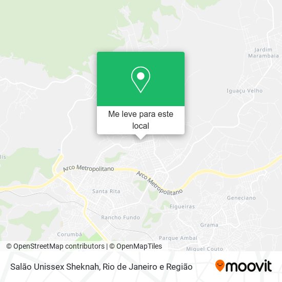 Salão Unissex Sheknah mapa