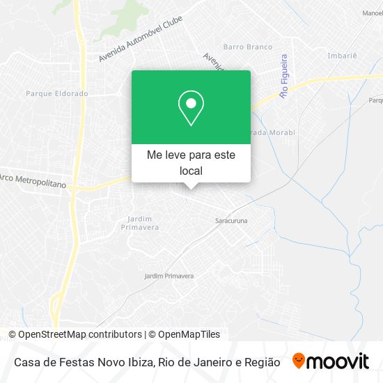 Casa de Festas Novo Ibiza mapa