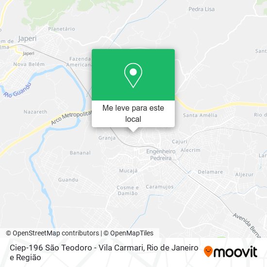 Ciep-196 São Teodoro - Vila Carmari mapa