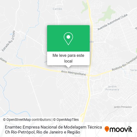 Enamtec Empresa Nacional de Modelagem Técnica Ch Rio-Petrópol mapa