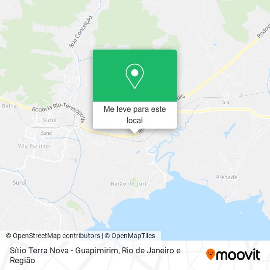 Sítio Terra Nova - Guapimirim mapa