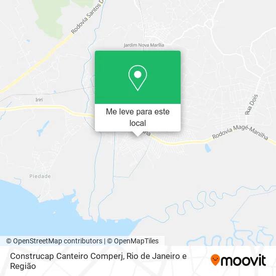 Construcap Canteiro Comperj mapa