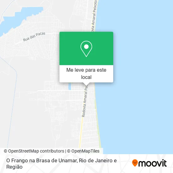 O Frango na Brasa de Unamar mapa