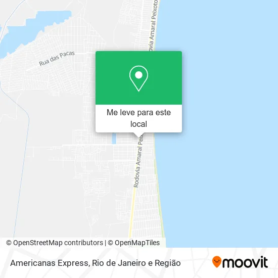 Americanas Express mapa
