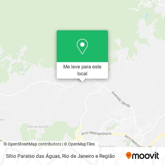 Sítio Paraíso das Águas mapa