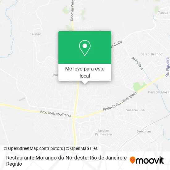 Restaurante Morango do Nordeste mapa