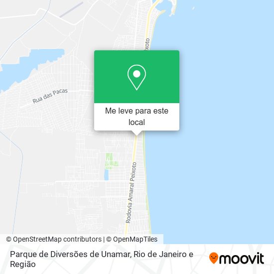 Parque de Diversões de Unamar mapa