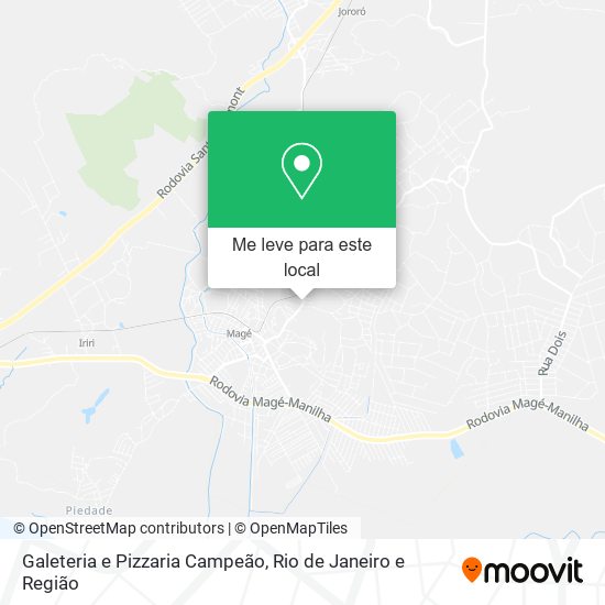 Galeteria e Pizzaria Campeão mapa