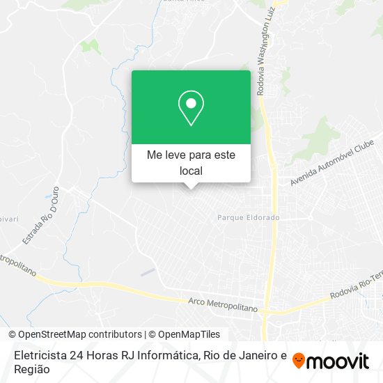 Eletricista 24 Horas RJ Informática mapa